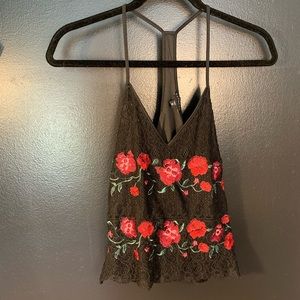 Express Lace Crop Tank